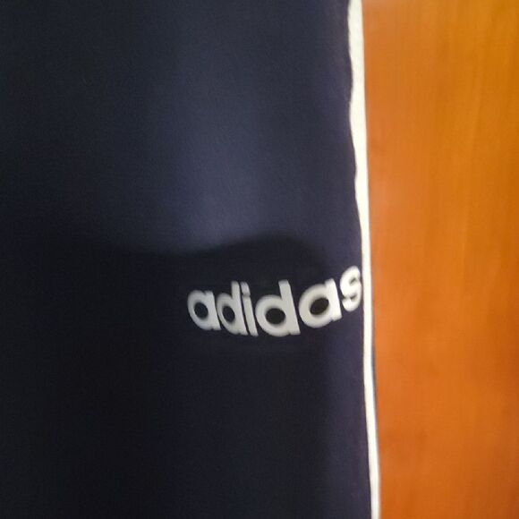 Adidas Kids Black Joggers with White Stripes - Picture 3 of 4